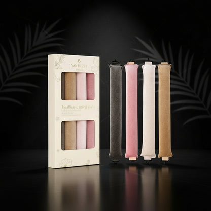 Heatless Hair Curler, Heatless Curls Overnight, No Heat Heatless Curling Rod Headband, Heatless Hair Curlers to Sleep In, 4PCS Rods with Hook for Most Hair Types