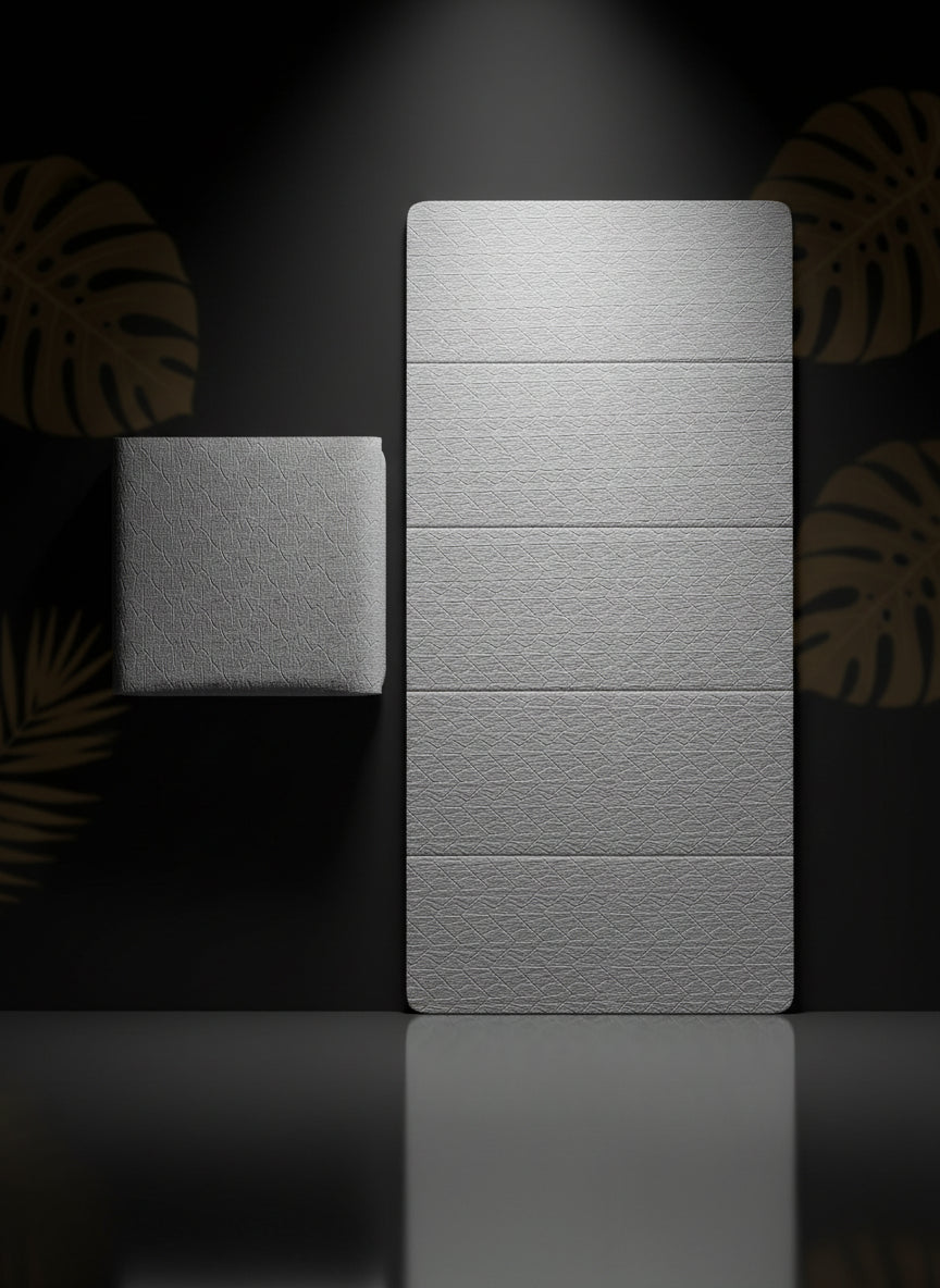 1Pc Pink Foldable Yoga Mat, Tpe Material, 183*61*0.6Cm, Easy to Carry, Suitable for Home Use