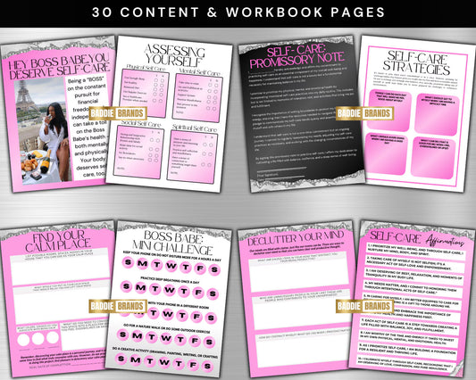 Self Care Ebook and Planner | PRL Planner, Master Resell Rights, Done for You Ebook Template, Add Your Own Brand and Resell, Ebook Cover