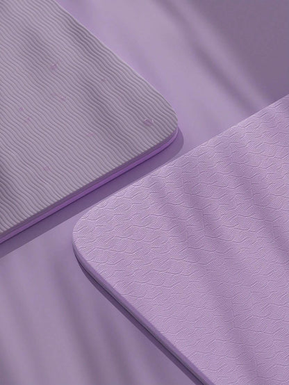 1Pc Pink Foldable Yoga Mat, Tpe Material, 183*61*0.6Cm, Easy to Carry, Suitable for Home Use