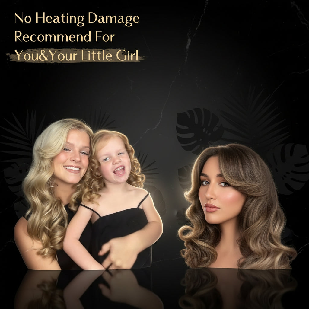 Heatless Hair Curler, Heatless Curls Overnight, No Heat Heatless Curling Rod Headband, Heatless Hair Curlers to Sleep In, 4PCS Rods with Hook for Most Hair Types