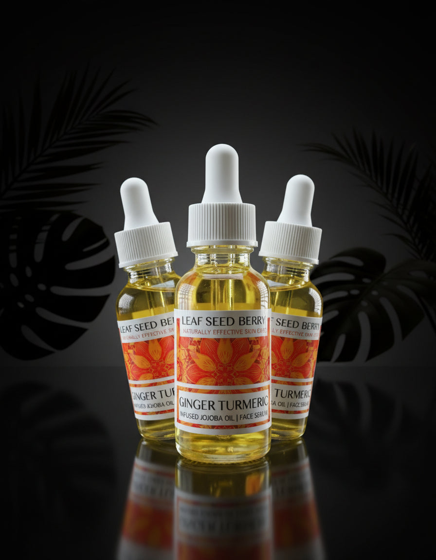 Ginger Turmeric Infused Oil, Organic Moisturizer, Face Serum, Natural Skincare, Vegan Skincare Moisturizer