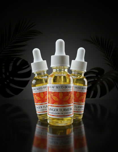 Ginger Turmeric Infused Oil, Organic Moisturizer, Face Serum, Natural Skincare, Vegan Skincare Moisturizer