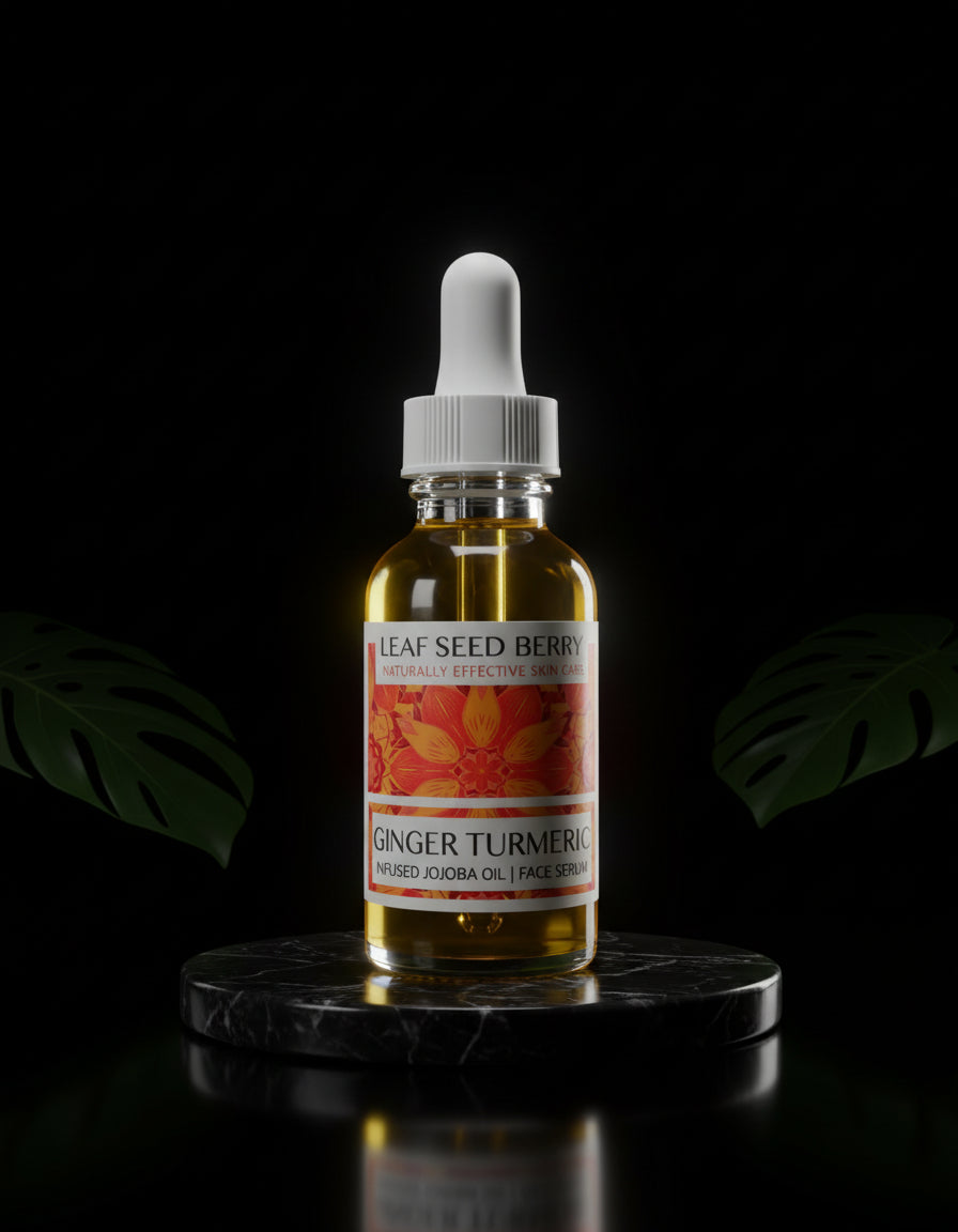 Ginger Turmeric Infused Oil, Organic Moisturizer, Face Serum, Natural Skincare, Vegan Skincare Moisturizer