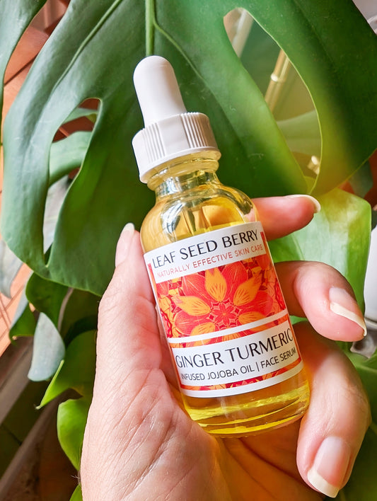 Ginger Turmeric Infused Oil, Organic Moisturizer, Face Serum, Natural Skincare, Vegan Skincare Moisturizer