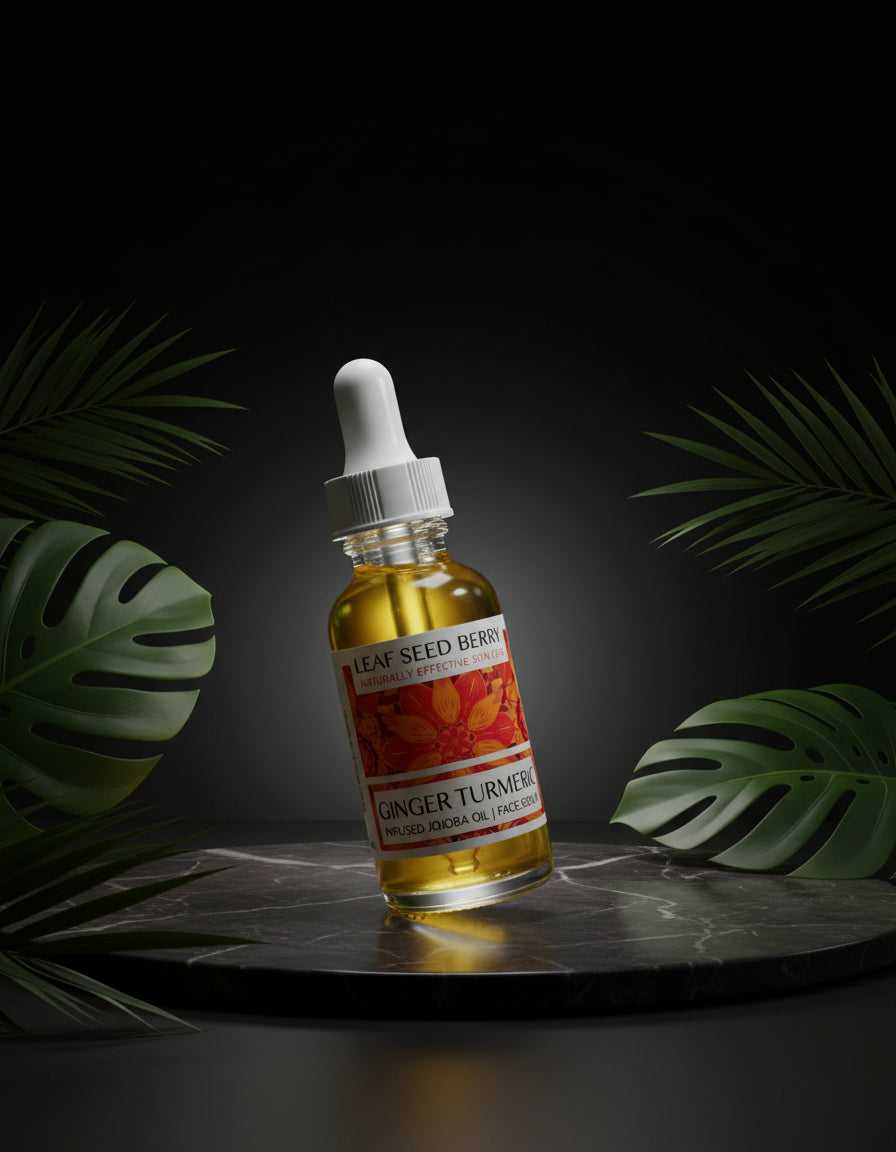 Ginger Turmeric Infused Oil, Organic Moisturizer, Face Serum, Natural Skincare, Vegan Skincare Moisturizer