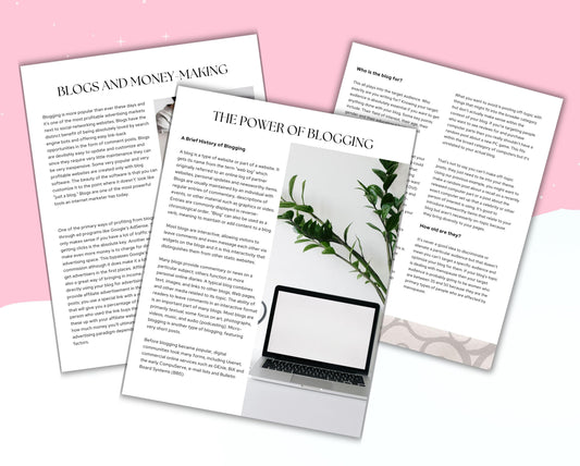Rich of Blogging PLR Ebook, Done for You Ebook Template, Blogging Guide, Rich Girl Guide, White Label Business Planner, Rich Girl Guide