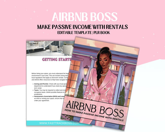 Airbnb Boss Guide Ebook, Done for You Ebook Template, Passive Income Guide, Rich Girl Guide, White Label Business Planner
