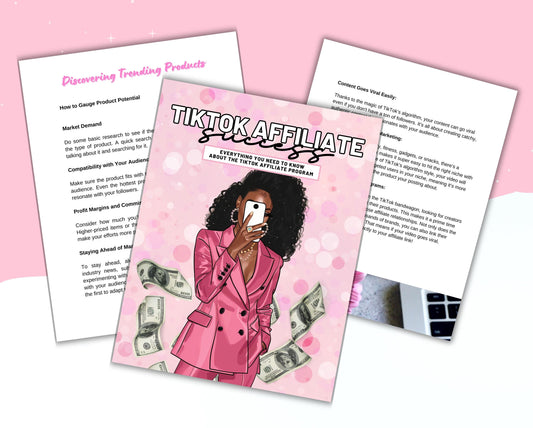 Tiktok Affiliate Guide, Faceless Marketing Guide, Social Media Guide, Canva Guide, Girl Boss PLR Ebook, Done for You