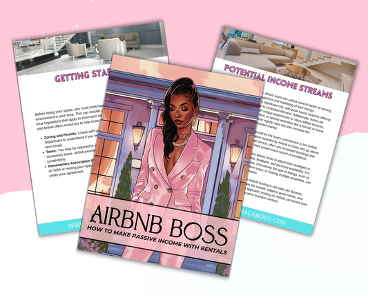 Airbnb Boss Guide Ebook, Done for You Ebook Template, Passive Income Guide, Rich Girl Guide, White Label Business Planner
