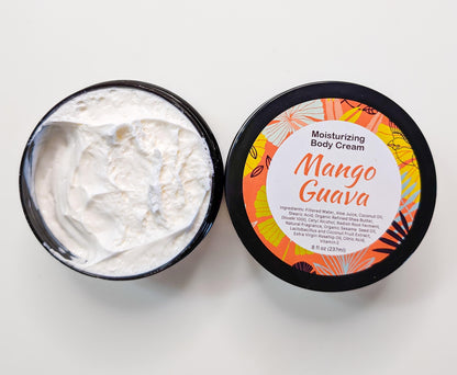 Mango Guava Whipped Body Cream, Body Lotion, Natural Body Cream, Organic Lotion, Natural Skincare, Body Butter, Fruity Lotion