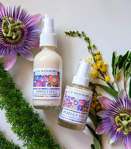 Face Serum, Perfect Ten Facial Serum, Natural Skincare, Skincare Products, Hydrating Skincare, Gift for Her, Vitamin C Serum