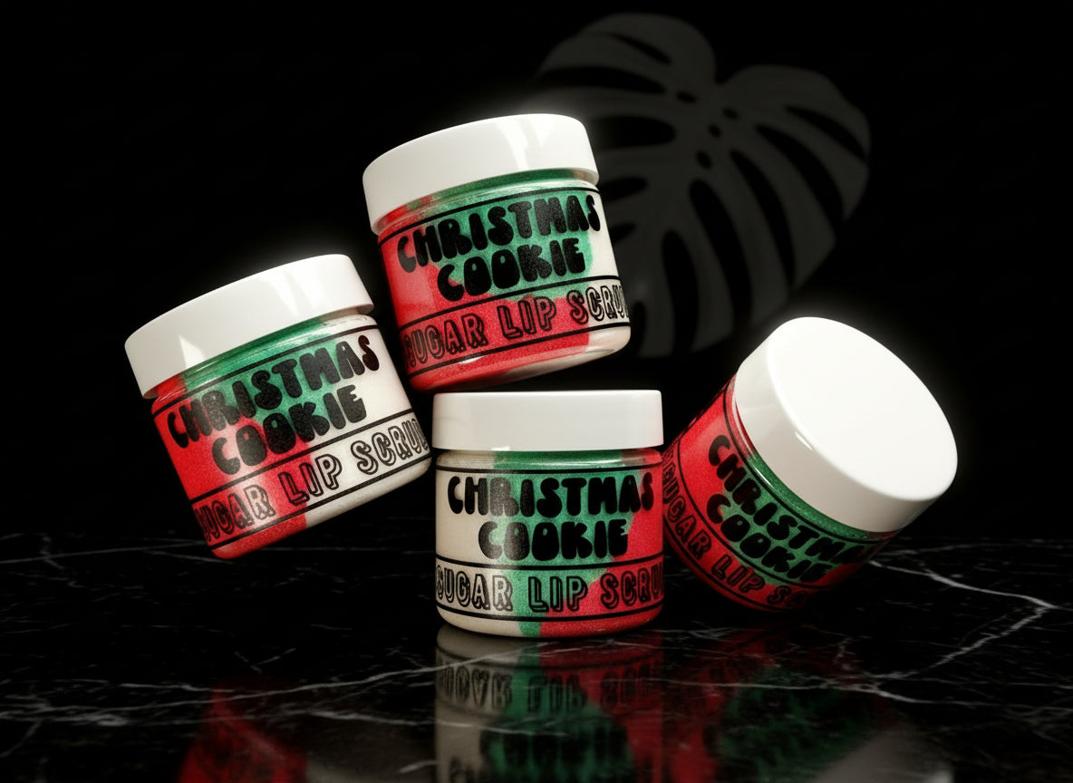 Christmas Cookie - Hydrating Lip Scrub - Gifts for Her - for Lips - Lip Exfoliant - Lip Care - Vegan Lip Scrub